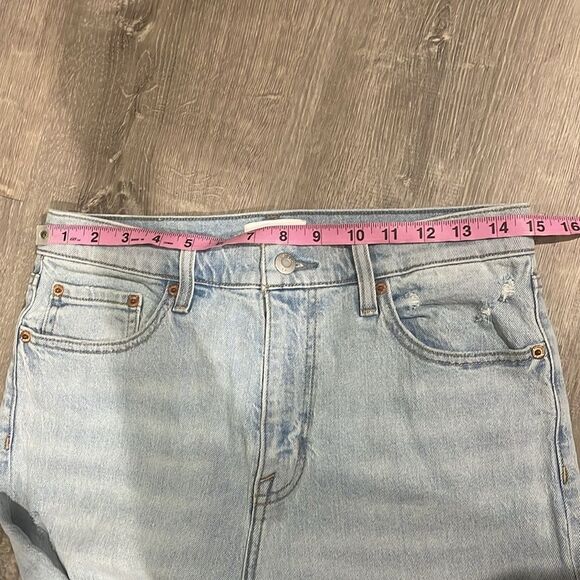 Pistola Kate Distressed Raw Hem Ankle Straight Leg Jeans Size 29 - Picture 9 of 10